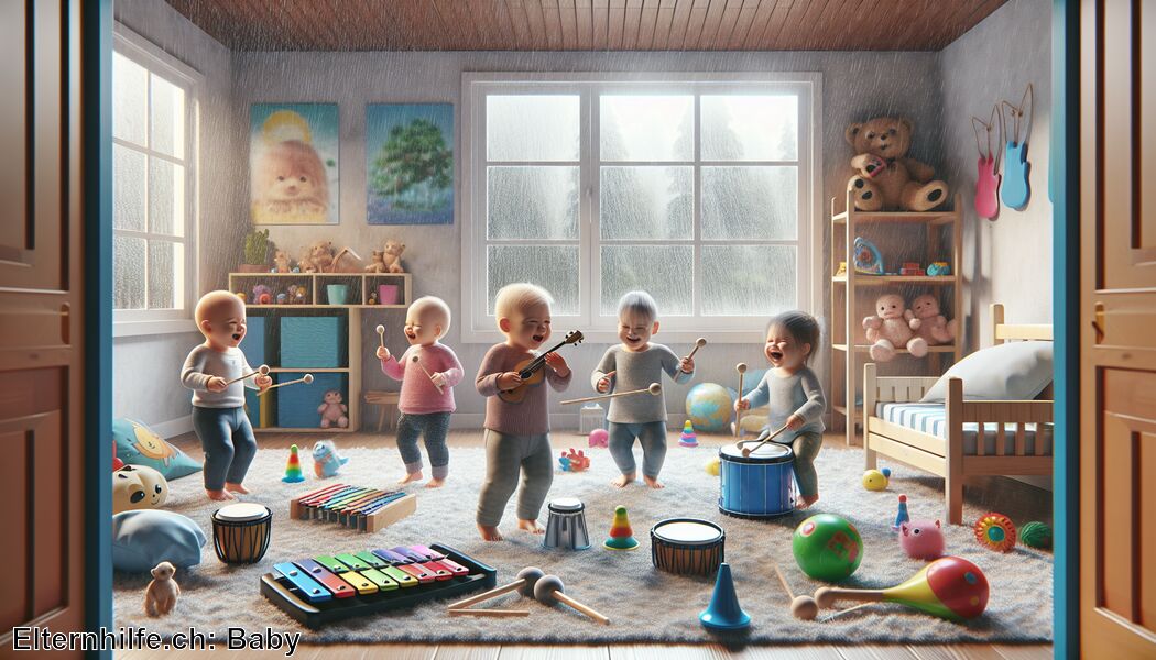 Musikalische Stunde mit Instrumenten gestalten   - Spielideen für Babys & Kleinkinder bei schlechtem Wetter